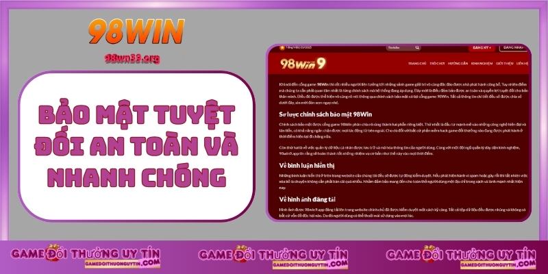 Bảo mật tuyệt đối an toàn và nhanh chóng